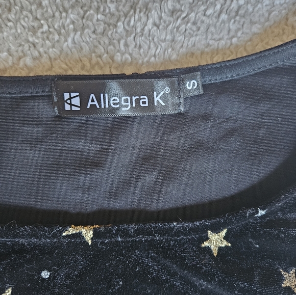 Allegra K Gold & Silver Stars Dress S - Picture 2 of 13